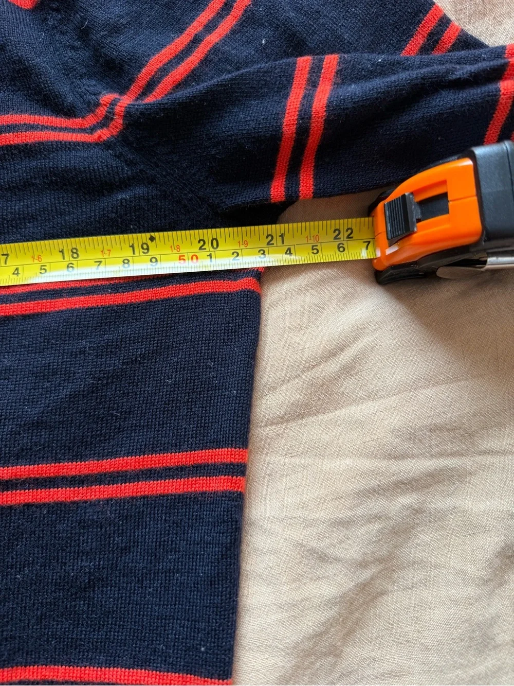 Italian merino wool polo Banana Republic red blue stripes men’s medium